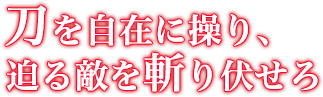 刀を自在に操り、迫る敵を斬り伏せろ